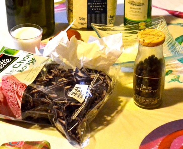 ingrédients risotto bleu