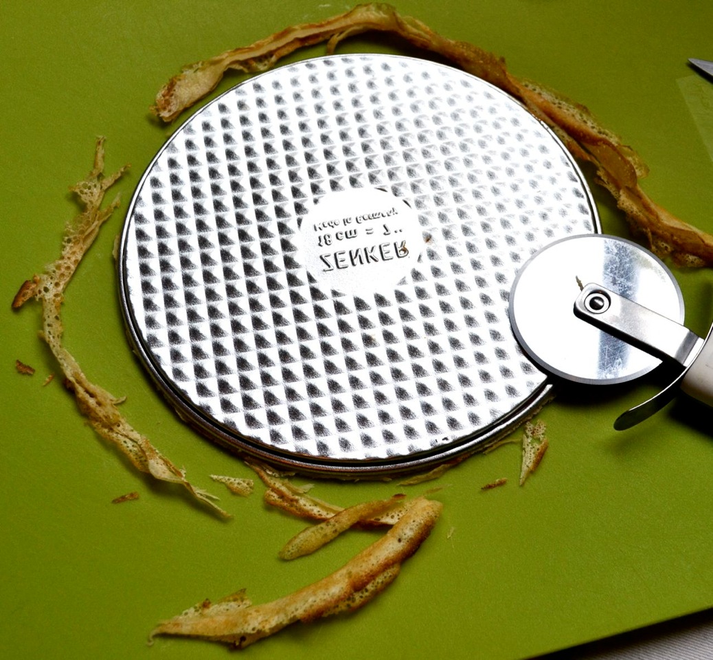 Découpe des crêpes