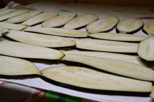 aubergines tranchées